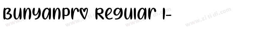 BunyanPro Regular I字体转换